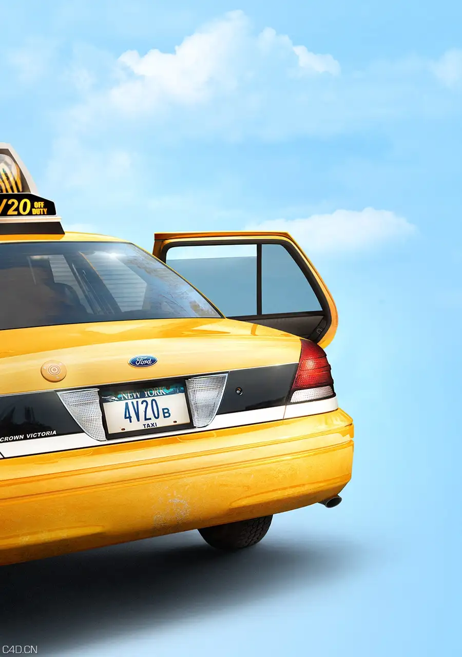 出租车渲染作品 Taxi Driver (3D/CGI)