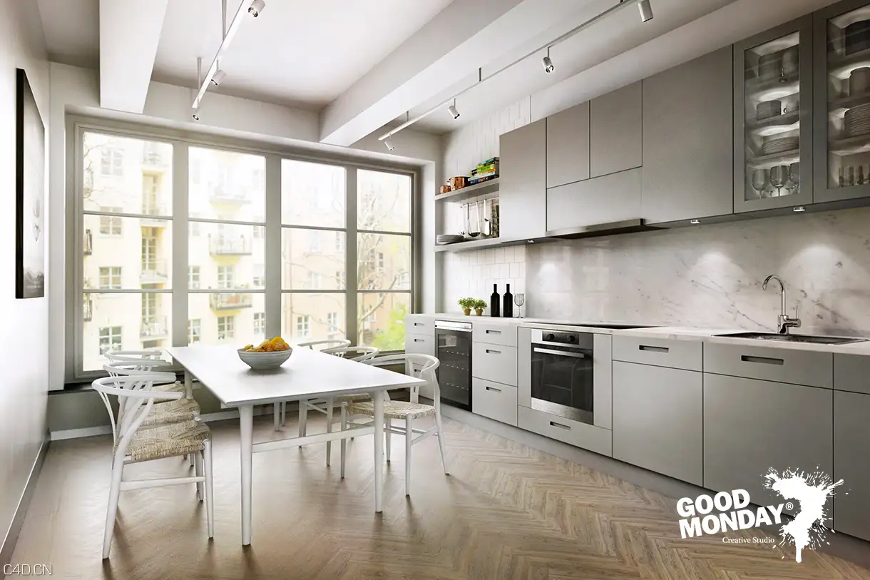 室内客厅渲染作品三张 Interior visualization (Commercial work) - C4D之家 - Bjurfors-Kitchen-FINAL.jpg