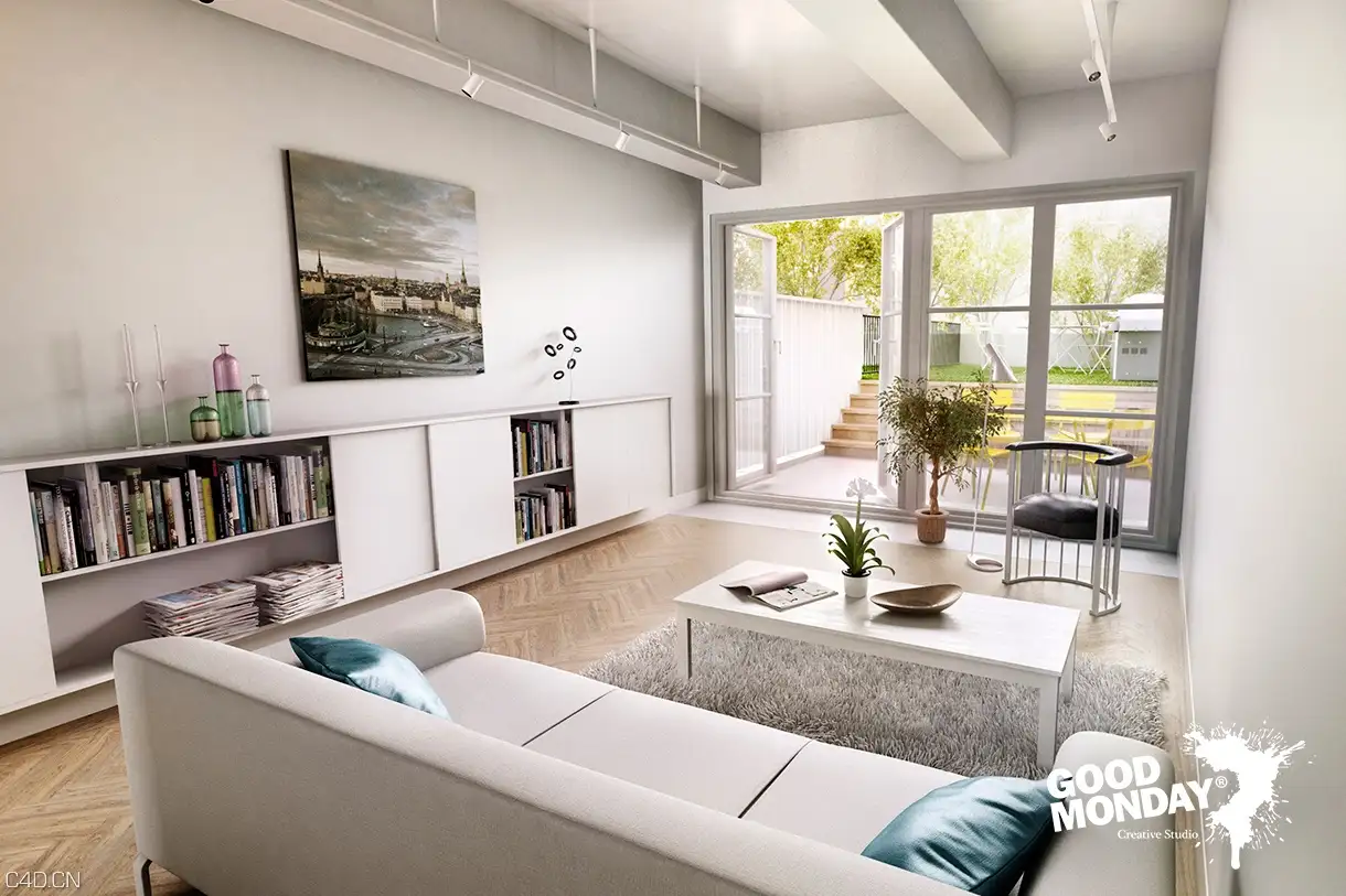 室内客厅渲染作品三张 Interior visualization (Commercial work) - C4D之家 - Bjurfors-Vardagsrum-FINAL.jpg