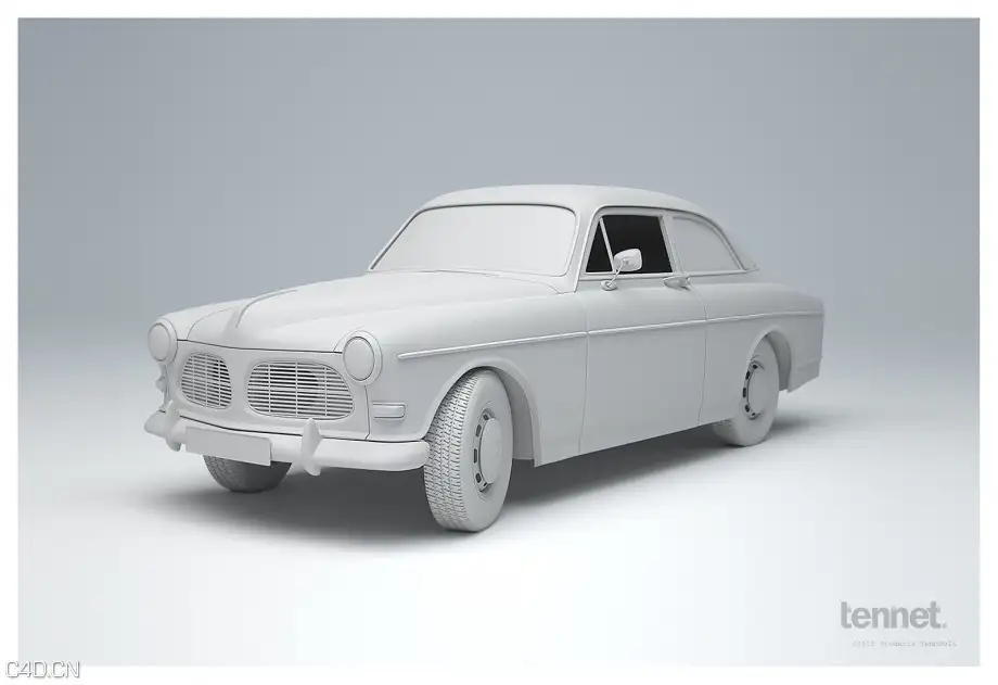 C4D沃尔沃汽车渲染作品 The new Volvo 121 Amazon (3D/CGI) - C4D之家 - volvo121_CLAYrender-920x631.jpg
