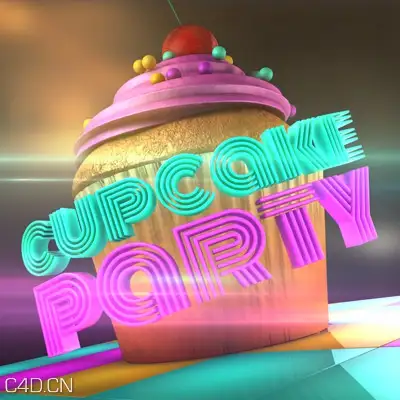 C4D蛋糕建模材质渲染 Creating a Disco Party Animation with C4D and After Effects