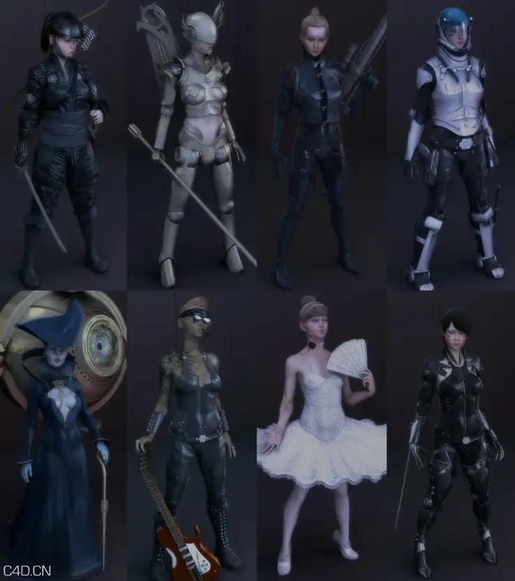 游戏人物角色3D模型 The Weisig Character Collection