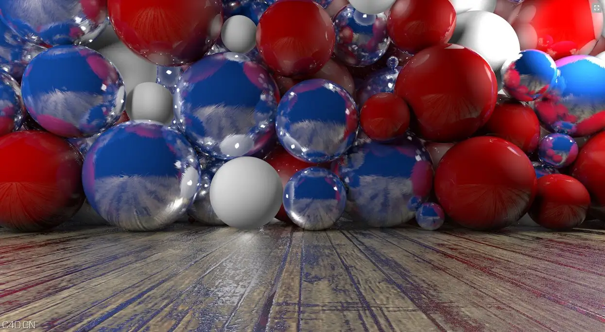 C4D反射材质渲染作品