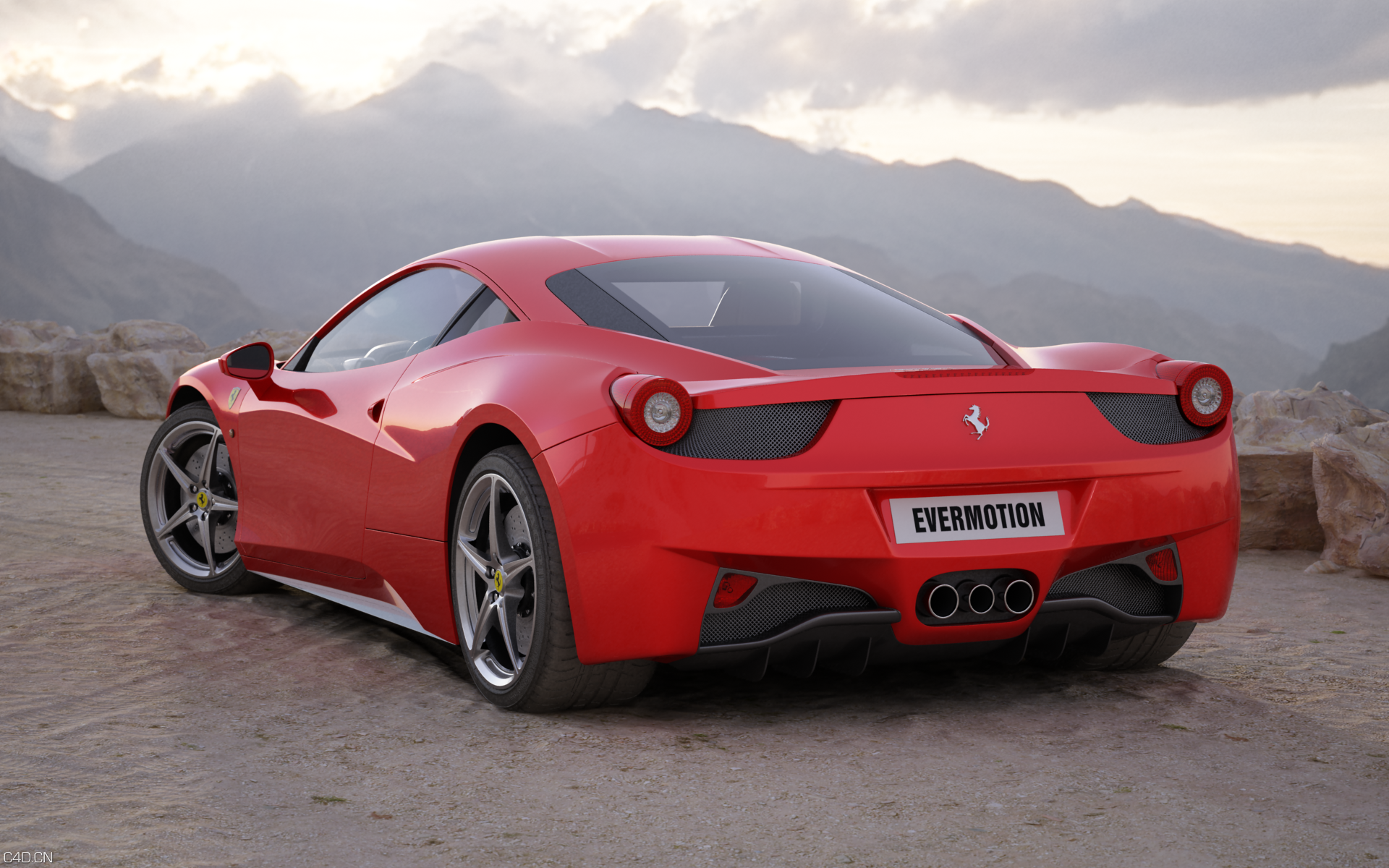 3D模型——法拉利-458-Italia跑车 - C4D之家 - 008_back.png