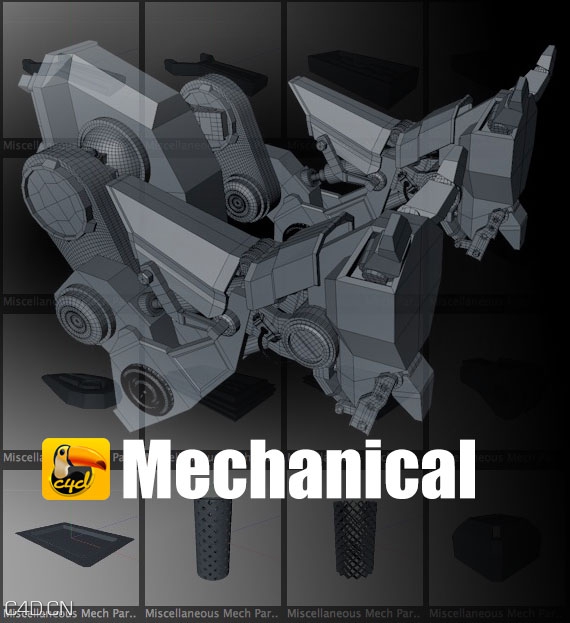 580个机械组件模型预设合集 （Mechanical_Kit.lib4d） - C4D之家 - cinema4d_-2014-11-01-10.49.27.jpg