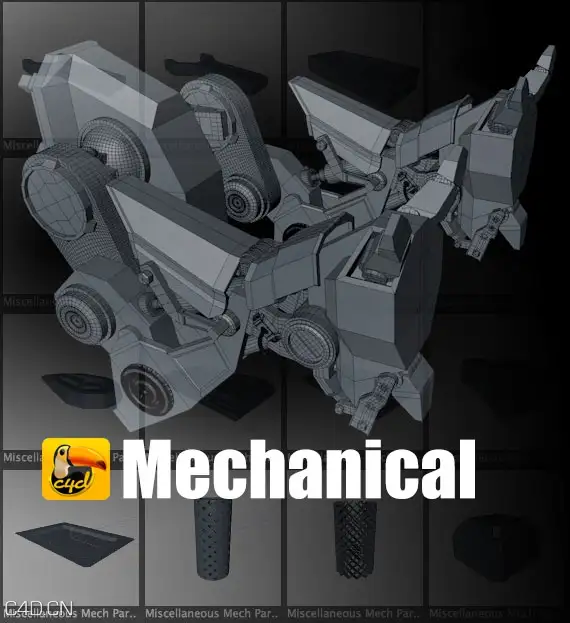 580个机械组件模型预设合集 （Mechanical_Kit.lib4d） - C4D之家 - cinema4d_-2014-11-01-10.49.27.jpg