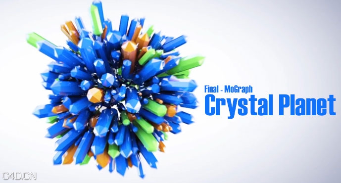 C4D创建七彩的水晶地球视频教程 MoGraph - Crystal Planet
