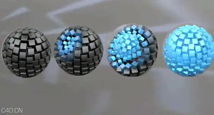 C4D小球过渡效果视频教程 MoGraph Transition Effect