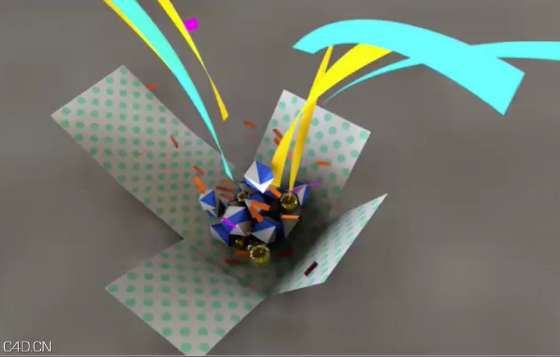C4D盒子展开效果教程 Making of a party box tutorial