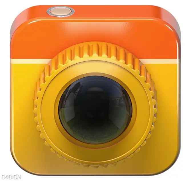 C4D创建卡通相机教程 Model and Render The BananaCam App Icon With Cinema 4D - C4D之家 - cinema4d_ 2014-11-05 20.07.37.jpg
