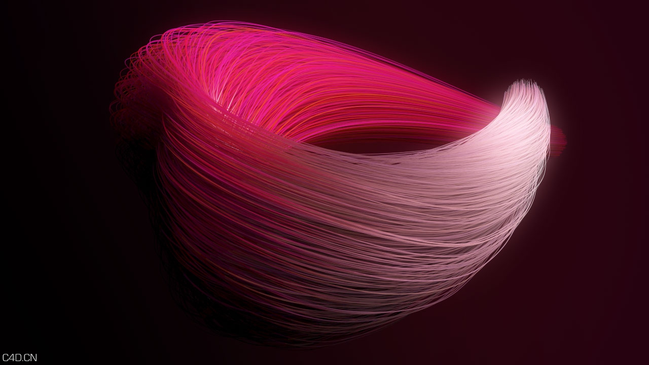 C4D制作毛发文字 Creative Type with Cinema 4D Hair, MoGraph & XParticles