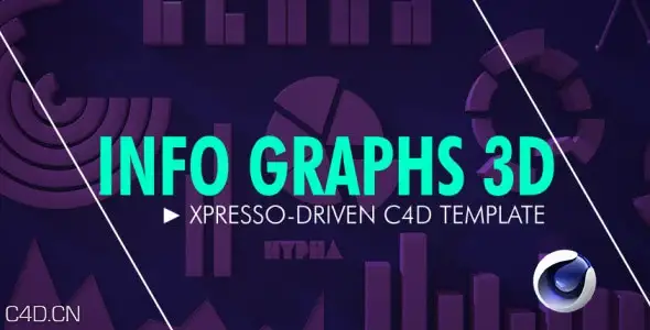 C4D模板-57组三维数据信息图表Videohive Info Graphs 3D