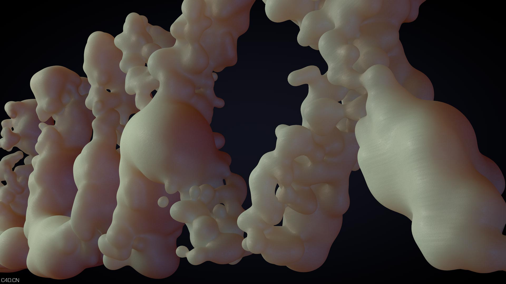 C4D融球文字教程 Cinema 4D Tutorial – Metaball Typography