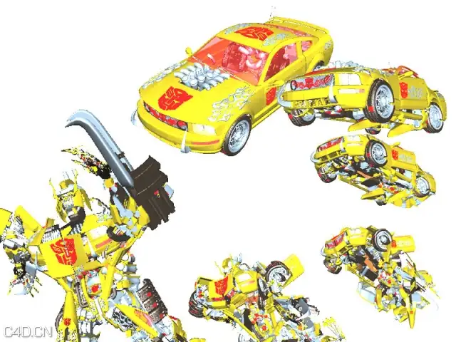 Maya变形金刚绑定模型 Transformers Robot - C4D之家 - 变形过程.jpg