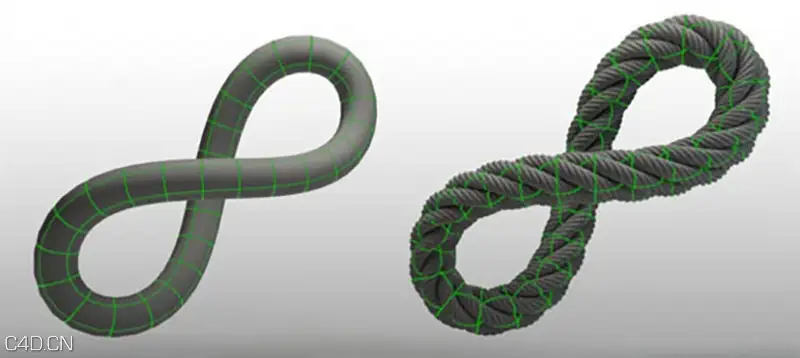 C4D绳子制作教程（含绳子材质工程）CINEMA 4D ROPE SHADER
