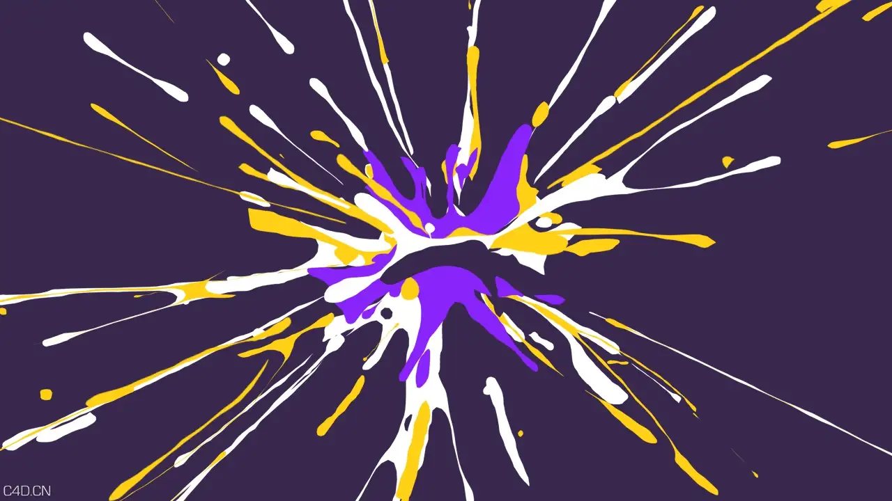C4D制作二维爆炸效果 Mattrunks – 2D Splash Fxs With X-particles Using Cinema 4d - C4D之家 - url.jpeg