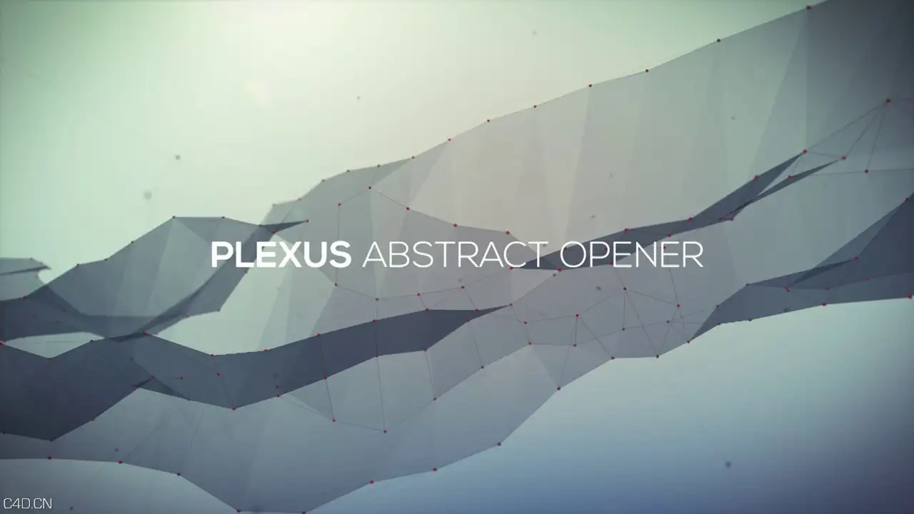 C4D+AE Plexus制作抽象形状文字展示 Abstract Plexus Shape