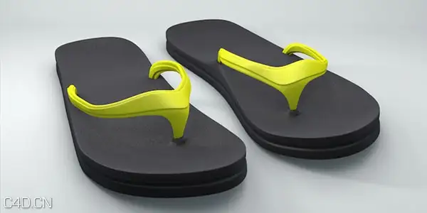 C4D凉拖鞋建模教程 Modeling a Pair of Sandals in Cinema 4D