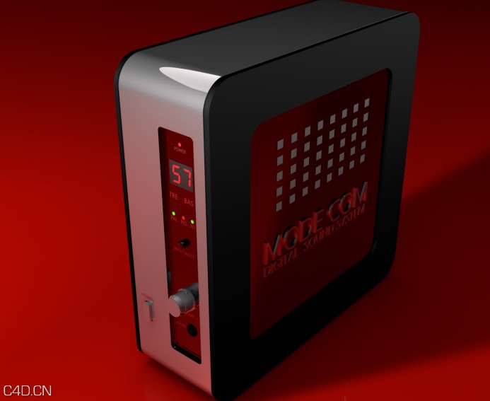 音乐播放器C4D模型 Mode com