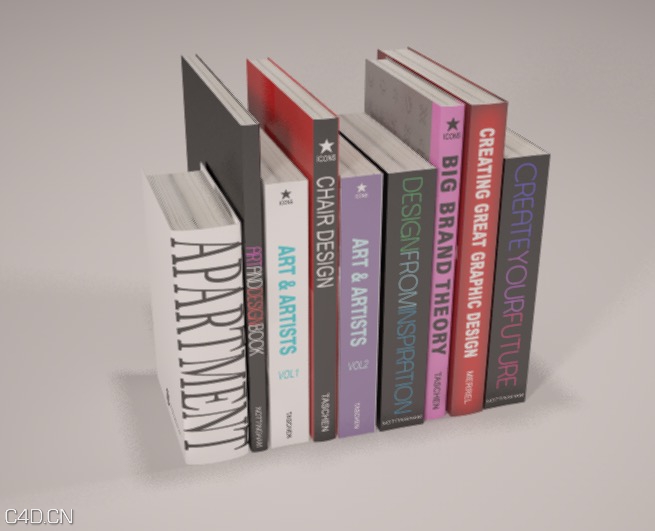 书籍模型（c4d for vray渲染）Books model - C4D之家 - cinema4d_ 2014-11-19 12.06.09.jpg