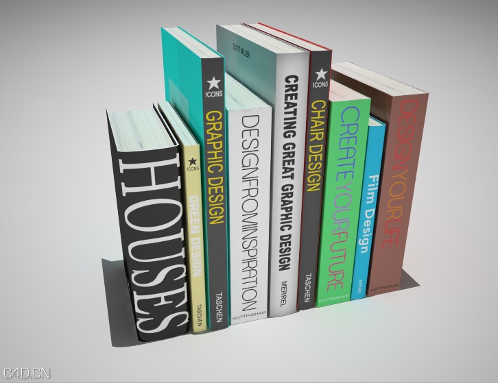 书籍模型三（c4d for vray渲染）Books model - C4D之家 - cinema4d_ 2014-11-19 12.14.56.jpg