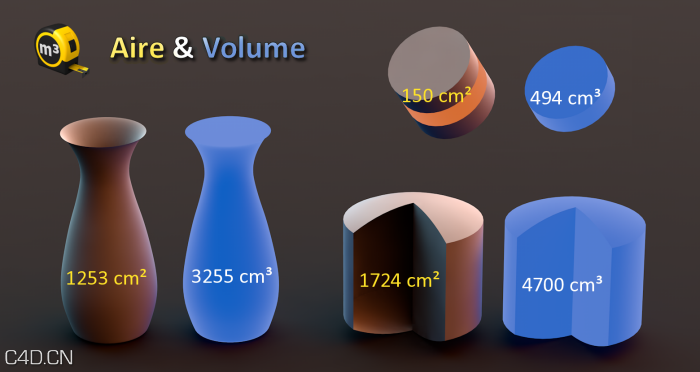 C4D测量脚本：Python : Aire et volume - C4D之家 - image_01.png