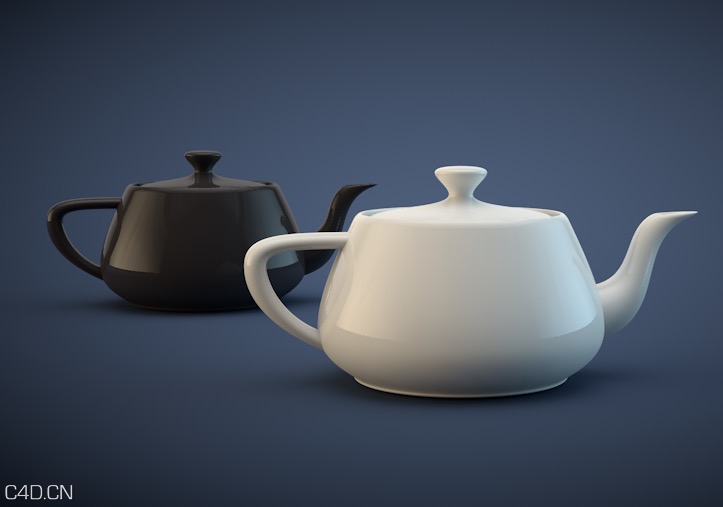 陶瓷短嘴茶壶C4D模型 teapot 3D models