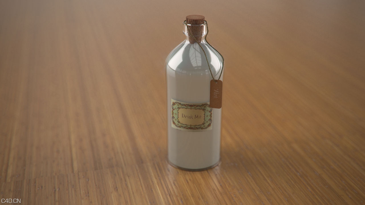 C4D产品渲染：白瓷瓶子渲染流程 Making The Alice In Wonderland Bottle - C4D之家 - making-the-alice-in-wonderland-bottle-animation.jpg