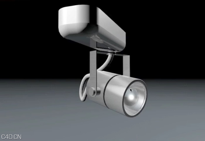 C4D制作能调节方向角度的射灯模型 Model and Rig a light in C4D