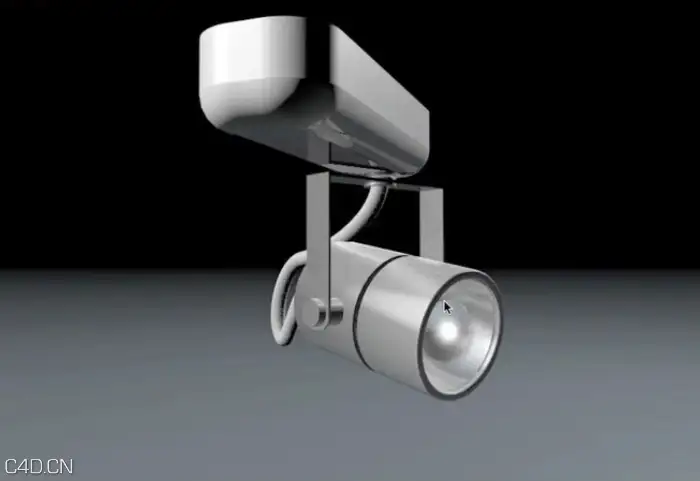 C4D制作能调节方向角度的射灯模型 Model and Rig a light in C4D