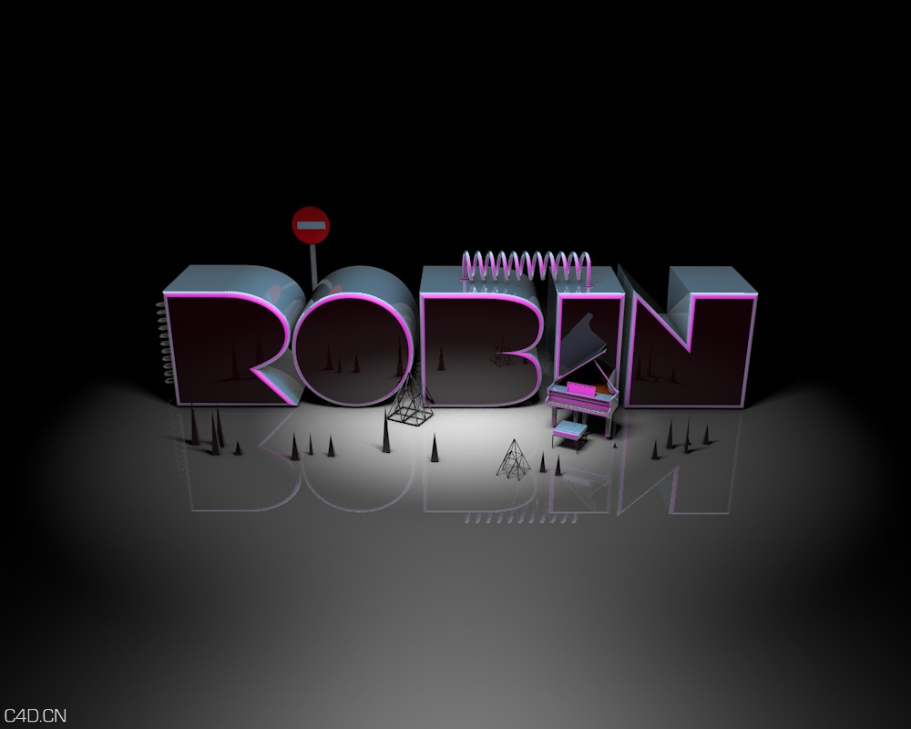 又来发练习啦！ 还是原来的字母还是原来的C4D！ - C4D之家 - robinjpg.jpg