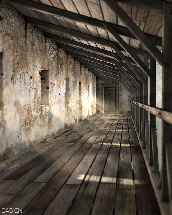 残旧破烂的木屋效果C4D渲染作品 The wooden - C4D之家 - ochoz31.jpg