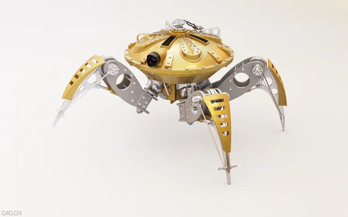 机械蜘蛛C4D渲染 Mechanical spiders