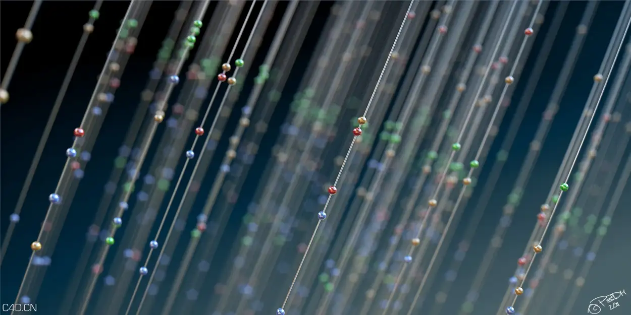 七彩珠帘C4D景深作品 colour curtain - C4D之家 - DoF21.jpg