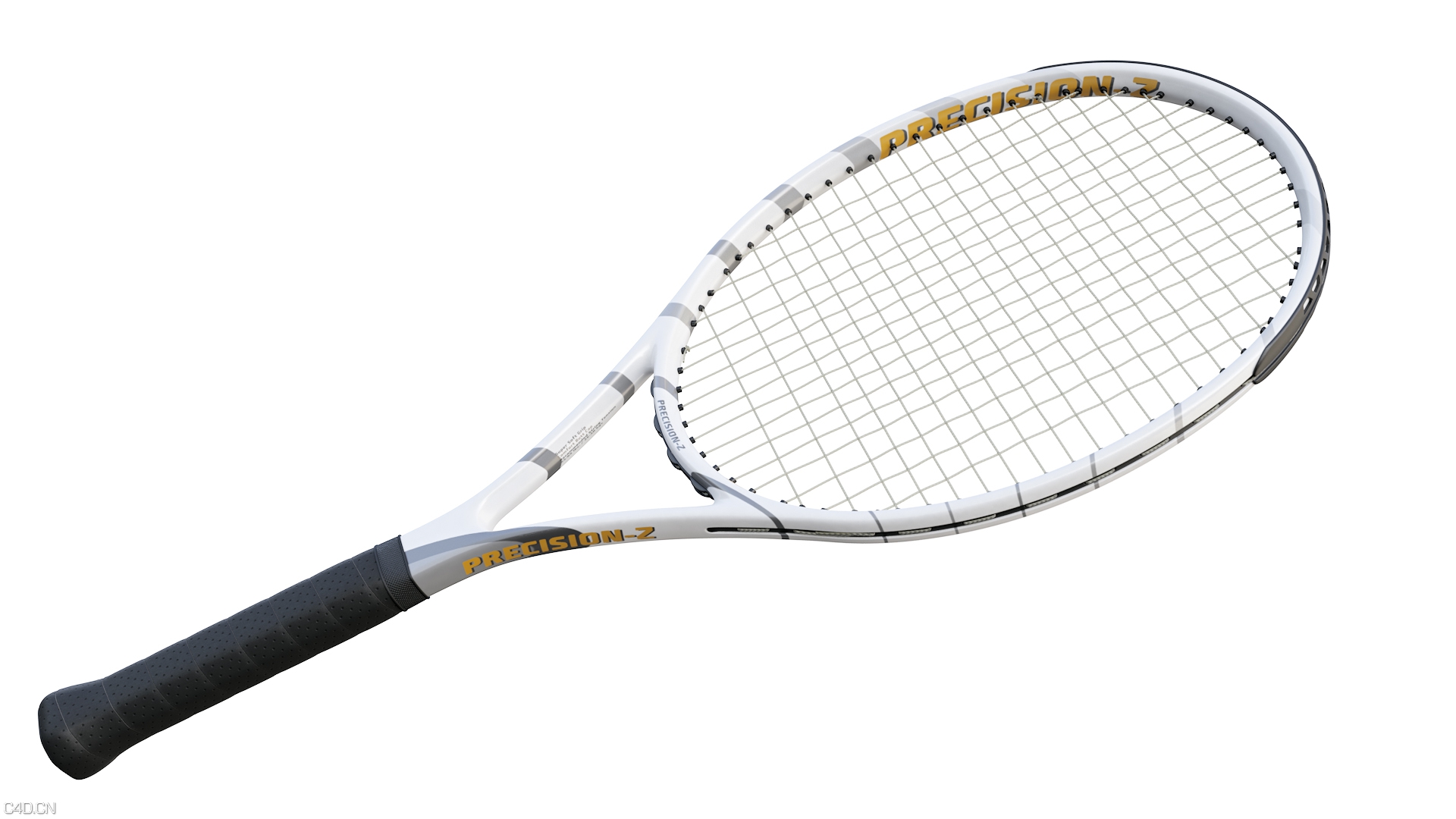体育用品：网球拍C4D渲染作品 Tennis racket - C4D之家 - racket1.jpg