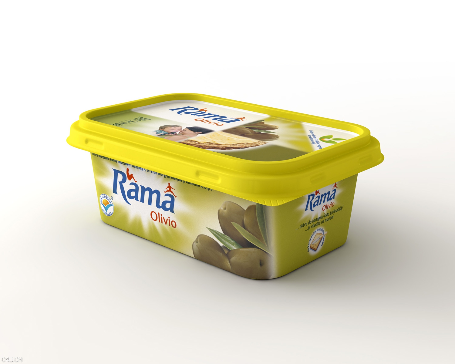 食品盒包装渲染 Food packaging