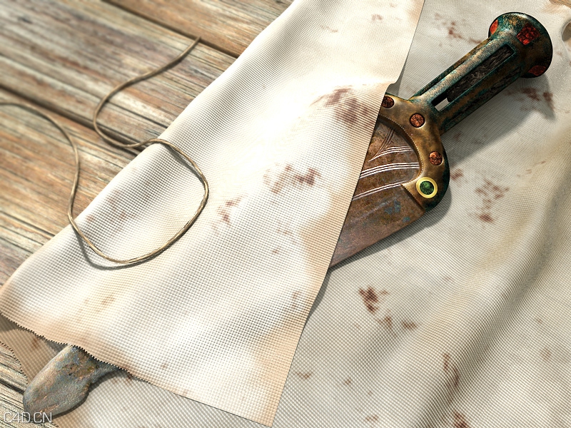 古董文物-铜剑C4D渲染 Antiquities - bronze swords - C4D之家 - dyka11.jpg