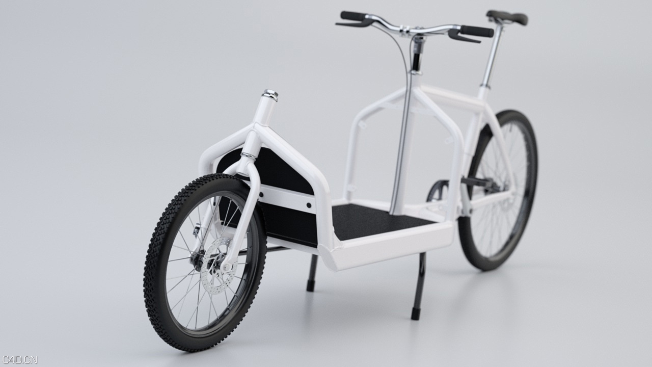 双轮板车C4D渲染作品Two-wheeled scooter