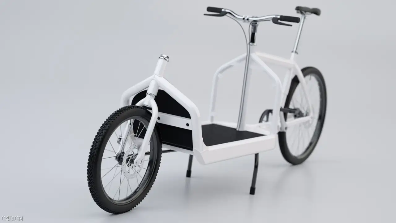 双轮板车C4D渲染作品Two-wheeled scooter