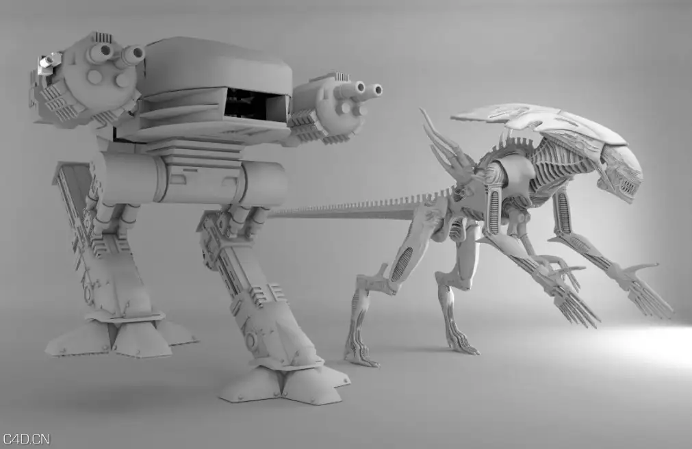 外星人/机器人C4D模型 alien +ed209 - C4D之家 - cinema4d_ 2014-12-01 23.22.53.jpg