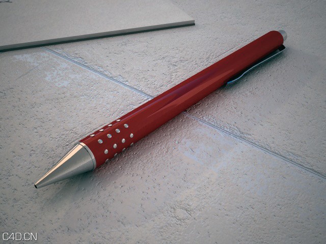 圆珠笔C4D模型 ballpoint pen
