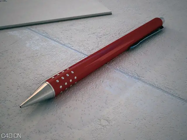 圆珠笔C4D模型 ballpoint pen - C4D之家 - penna.jpg