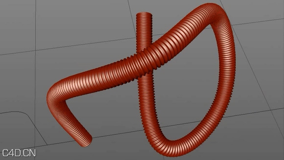 C4D螺纹管建模教程 Corrugated Pipes with Spline Wrap and Cloner