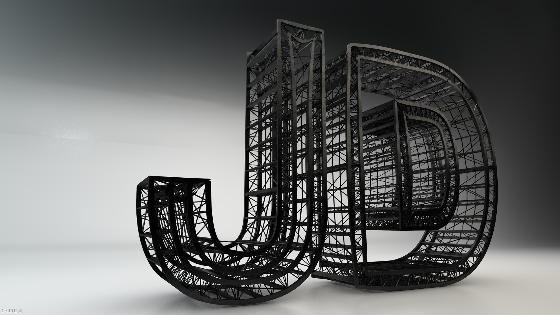 创意字母作品“JD”-钢架结构的字母 - C4D之家 - VY)6M4VVVNHO7P1Q25A8~DE.jpg