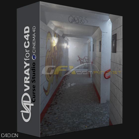 火车站建模贴图灯光渲染C4D教程 The Train Station Tutorial VrayForC4D