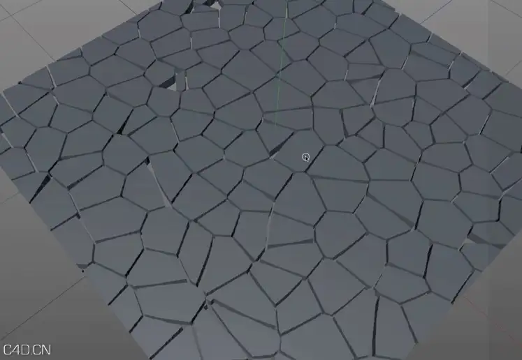 C4D创建龟裂纹模型 Cinema 4D – Vectorize Voronoi Texture Tutorial