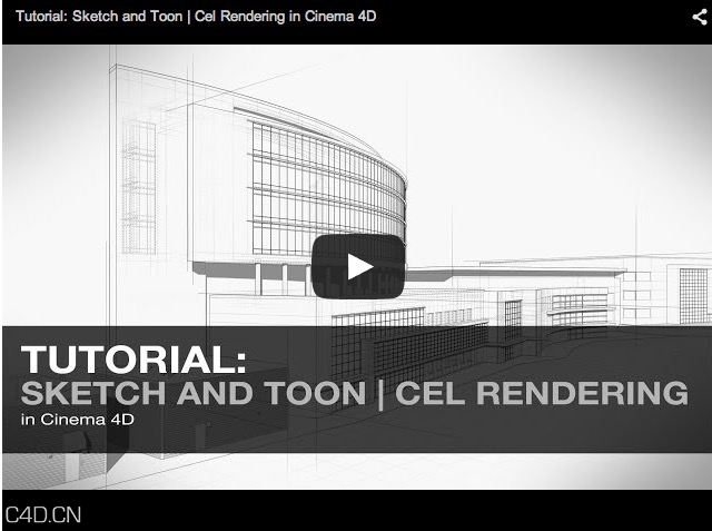 C4D建模线描效果教程 SKETCH AND TOON CEL RENDERING IN CINEMA 4D - C4D之家 - cinema4d_ 2014-12-06 22.50.37.jpg
