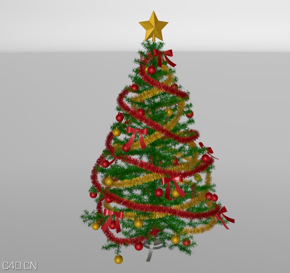 圣诞树C4D模型 Christmas tree - C4D之家 - cinema4d_ 2014-12-11 01.31.13.jpg