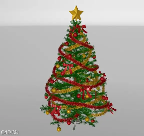 圣诞树C4D模型 Christmas tree - C4D之家 - cinema4d_ 2014-12-11 01.31.13.jpg