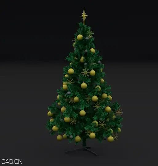 装饰圣诞树3D模型 Christmas tree 3D model - C4D之家 - cinema4d_ 2014-12-11 16.50.28.jpg